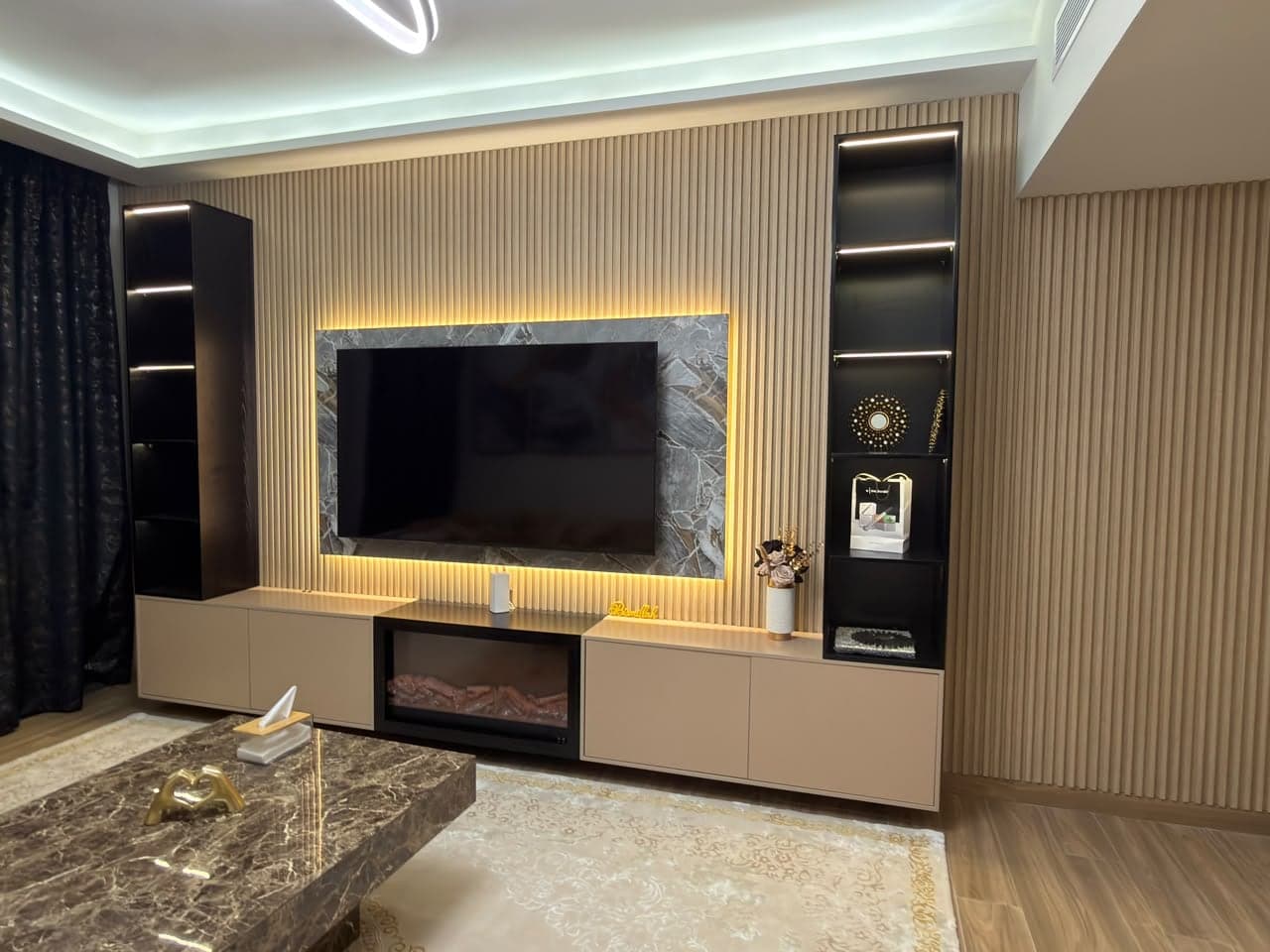Wooden Feature Walls — Living Room